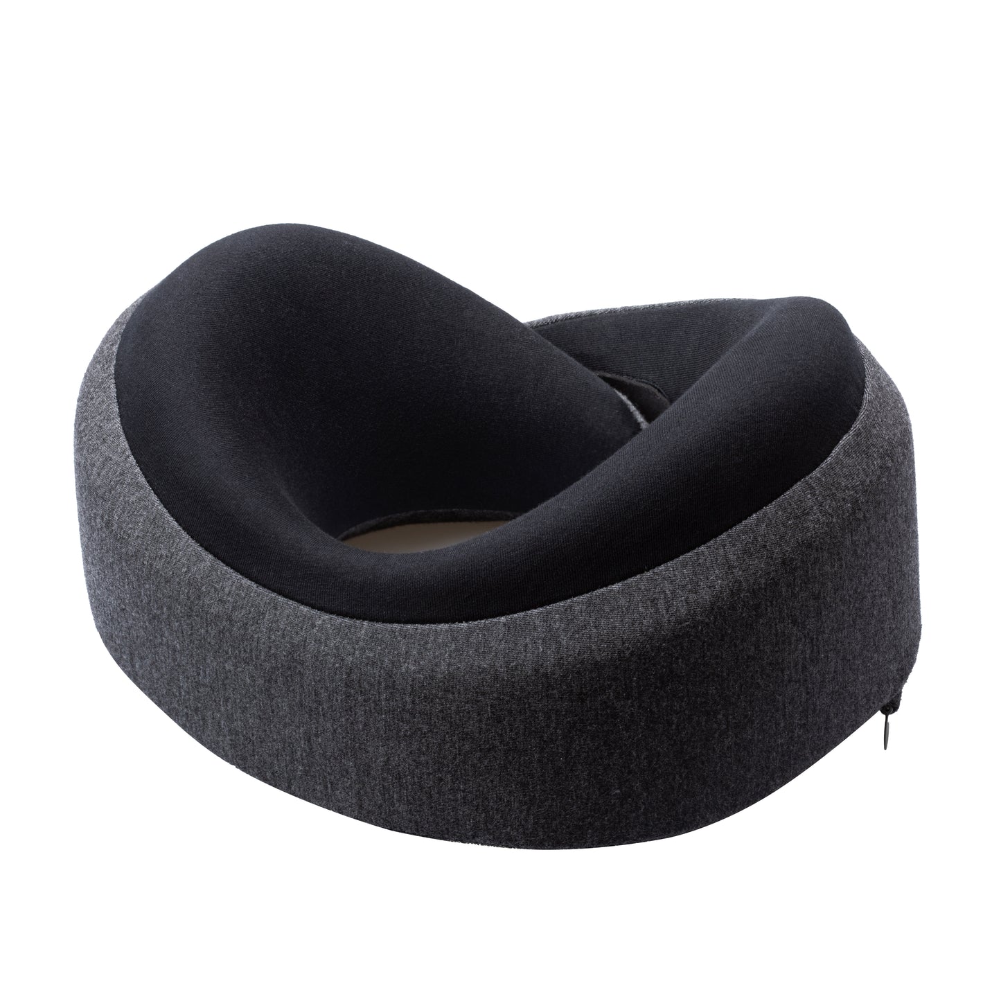 Proglobe Light Gray Memory Foam Travel Neck Pillow for Airplanes – Lightweight Ergonomic Chin Support Pillow with Compression Bag