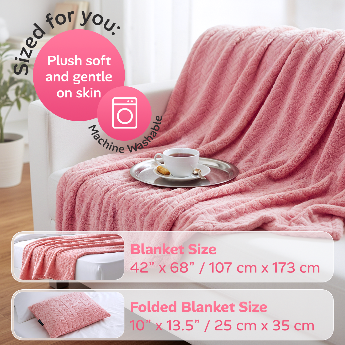 Proglobe Premium Travel Blanket – Lightweight Micro Plush Blanket for Airplanes, Camping & All-Season Travel Comfort