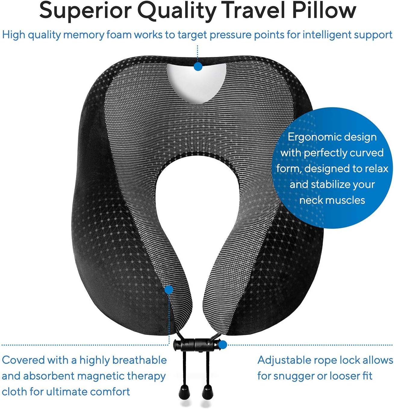Proglobe 4-in-1 Luxury Travel Blanket Set – Memory Foam Neck Pillow, Super Soft Fleece Blanket, 3D Sleep Mask & Earplugs Travel Kit