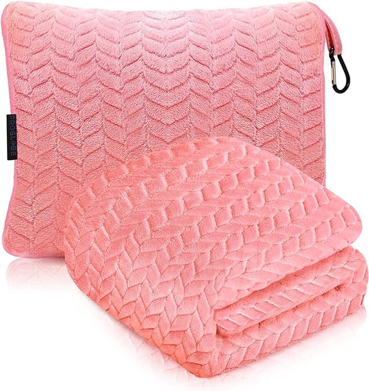 Proglobe Premium Travel Blanket – Lightweight Micro Plush Blanket for Airplanes, Camping & All-Season Travel Comfort